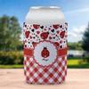 Personalized Ladybugs & Gingham Can Cooler (12 oz) w/Name or Text view 3