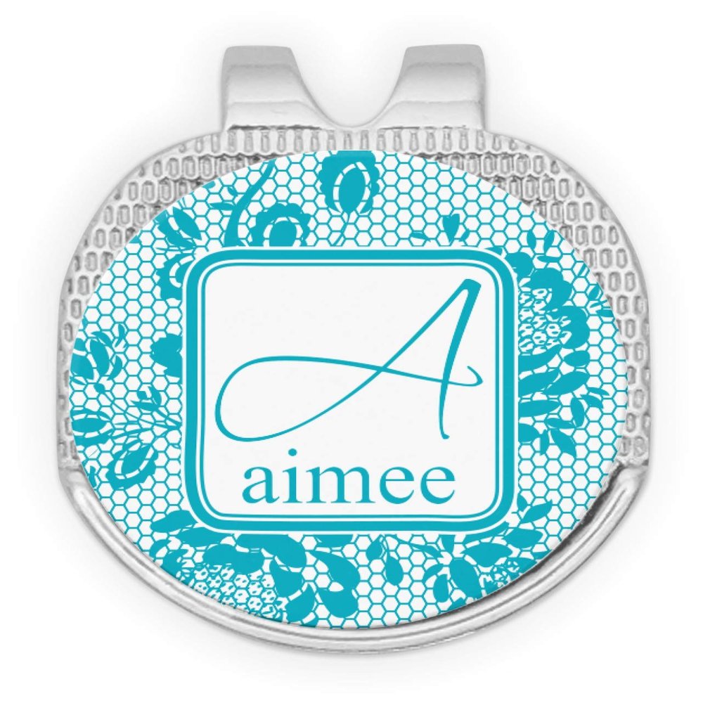YouCustomizeIt Personalized Lace Golf Ball Marker - Hat Clip - Silver