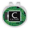 YouCustomizeIt Personalized Circuit Board Golf Ball Marker - Hat Clip - Silver view 1
