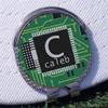 YouCustomizeIt Personalized Circuit Board Golf Ball Marker - Hat Clip - Silver view 3