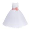 ekidsbridal White Heart Cutout Floral Lace Flower Girl Dress Mini Bride Wedding 172T 12 view 2