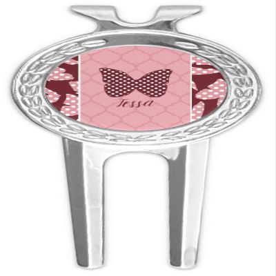 YouCustomizeIt Personalized Polka Dot Butterfly Golf Divot Tool & Ball Marker