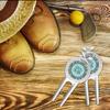 YouCustomizeIt Personalized Floral Golf Divot Tool & Ball Marker view 3