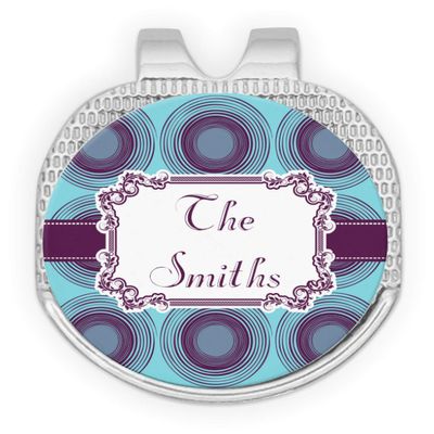 YouCustomizeIt Personalized Concentric Circles Golf Ball Marker - Hat Clip - Silver