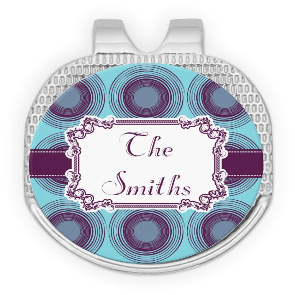 YouCustomizeIt Personalized Concentric Circles Golf Ball Marker - Hat Clip - Silver