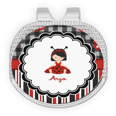 YouCustomizeIt Personalized Ladybugs & Stripes Golf Ball Marker - Hat Clip - Silver