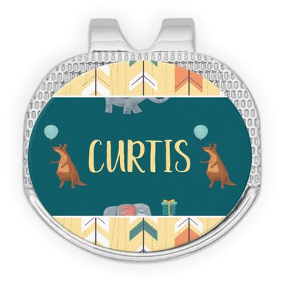 YouCustomizeIt Personalized Animal Friend Birthday Golf Ball Marker - Hat Clip - Silver