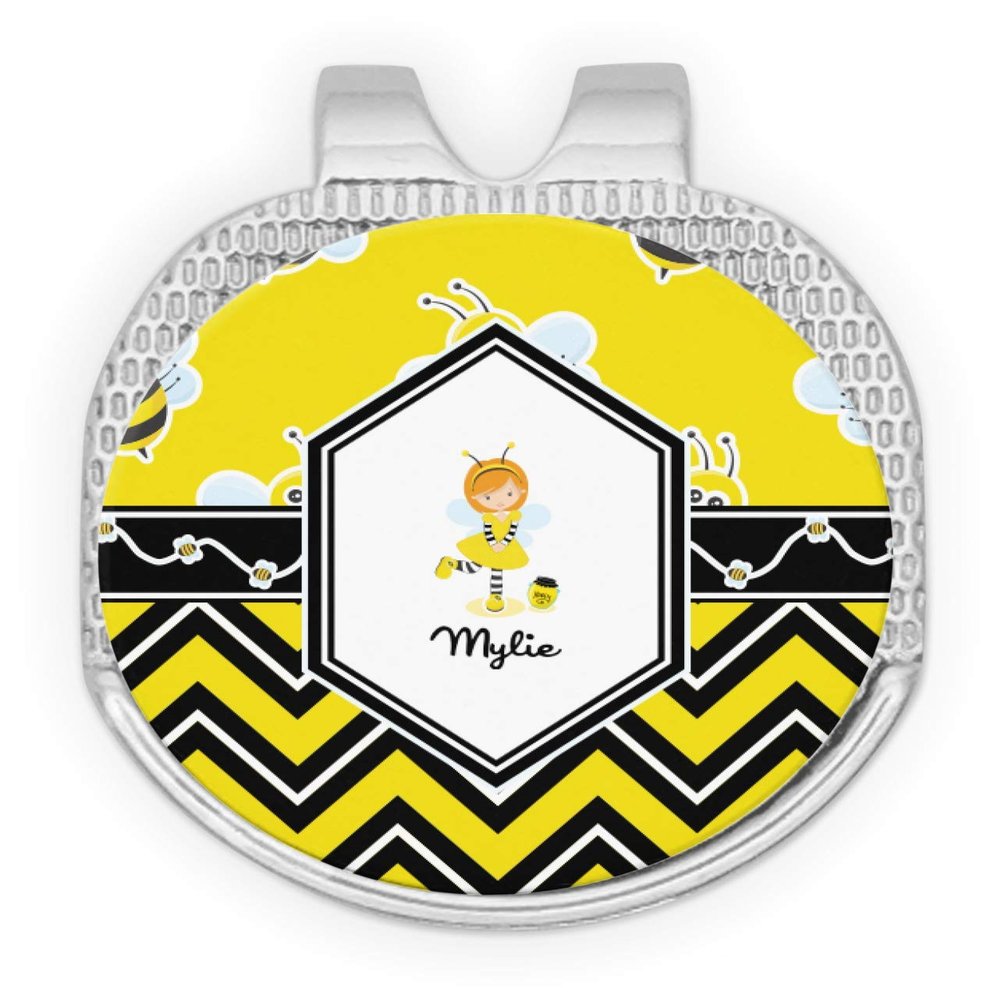 YouCustomizeIt Personalized Buzzing Bee Golf Ball Marker - Hat Clip - Silver