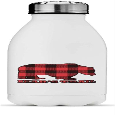 Personalized Lumberjack Plaid Water Bottle - 17 oz. - Stainless Steel - Full Color Printing