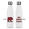 Personalized Lumberjack Plaid Water Bottle - 17 oz. - Stainless Steel - Full Color Printing view 2