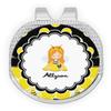 YouCustomizeIt Personalized Honeycomb, Bees & Polka Dots Golf Ball Marker - Hat Clip - Silver view 1