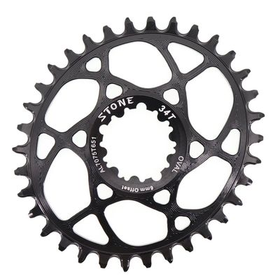 Stone Oval Chainring Direct Mount 6mm Offset for Sram GXP 9-12s 28T 30T 32T 34T 36T 38T MTB Bike (34T)