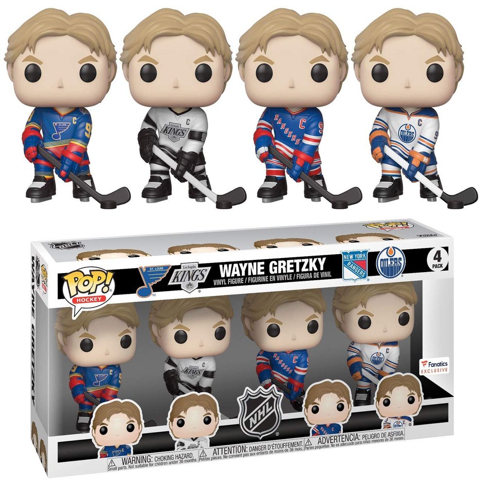 889698357913 Pop! Hockey NHL Vinyl Figure 4-Pack Wayne Gretzky All Teams (Fanatics Exclusive)