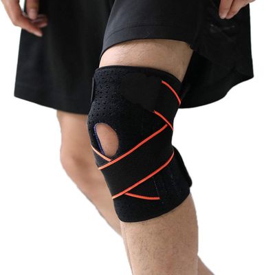 Kmgjc Collision Avoidance Knee Sleeve, Knee Pain Relief Meniscus Tear, Faster Injury Recovery (one Pair) (Color : Orange, Size : Universal)