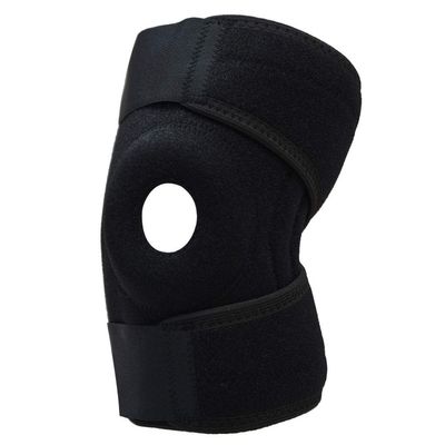 Kmgjc Adjustable Open Knee Brace - Patella Support for Swollen ACL Athletic Compression for Running and Arthritic Joint Problems (Color : Black, Size : Universal)