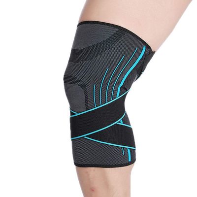 Kmgjc Knee Sleeve, Compression Support - for Joint Pain and Arthritis Relief Improved - Single (Color : Blue, Size : L)