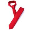 Landisun Red Tie Men Women Solid Skinny Ties Slim Ties Satin Tie-Red view 3