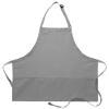 DayStar Apparel 200XL Extra Large Three Pocket Bib Apron (6 Pack), Silver view 1