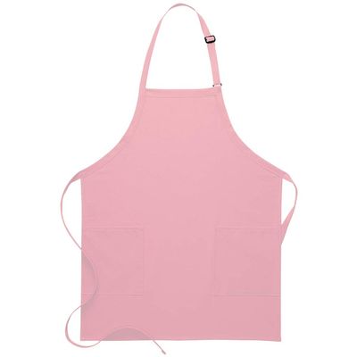DayStar Apparel 230 Two Patch Pocket Bib Apron (6 Pack), Pink