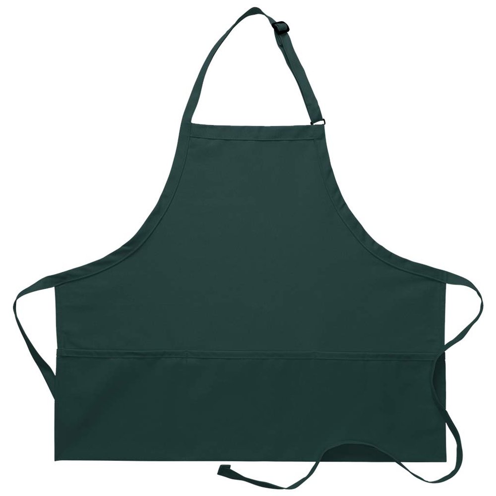 DayStar Apparel 200XL Extra Large Three Pocket Bib Apron (6 Pack), Hunter