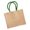 Westford Mill Classic Jute Shopper Bag (21 Liters) (Pack of 2) (One Size) (Natural/Black) view 4