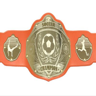Undisputed Belts Soccer Championship Belt Trophy - Custom Banner Text
