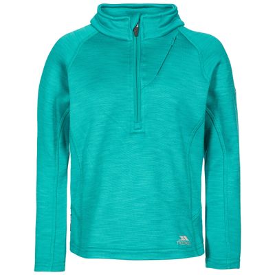 Celina Kids Half Zip Fleece - GREEN OCEAN MARL 5/6