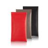 TRIUMPH VISION Squeeze Leather Sunglasses Pouch - 3 Pack Spring Storage Glasses Sleeve Holder (Dark Grey,Red,Black) view 1