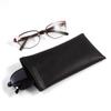 TRIUMPH VISION Squeeze Leather Sunglasses Pouch - 3 Pack Spring Storage Glasses Sleeve Holder (Dark Grey,Red,Black) view 3