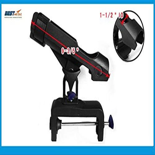 JZ 2 Pieces 360 Degree Adjustable Fishing Rod Rack Holder Clamp on Kayak Boat