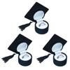 Amosfun 3Pcs Graduation Cap Jewelry Box Creative Hat Ring Box Display Holder Case for Graduation Proposal Wedding Ceremony Birthday Engagement Party view 1
