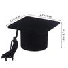 Amosfun 3Pcs Graduation Cap Jewelry Box Creative Hat Ring Box Display Holder Case for Graduation Proposal Wedding Ceremony Birthday Engagement Party view 4
