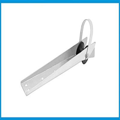 JZ 390mm Stainless Steel 316 Boat Bow Anchor Roller Bracket with Rubber Wheel