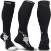 Physix Gear Compression Socks - Best Men & Womens Compression Socks for Circulation, Running, Nurses, Athletic Use Sock Compression, Blood Pressure Socks, Calcetines de, Black/Grey Flower, L/XL view 1