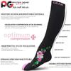 Physix Gear Compression Socks - Best Men & Womens Compression Socks for Circulation, Running, Nurses, Athletic Use Sock Compression, Blood Pressure Socks, Calcetines de, Black/Pink Flower, L/XL view 3