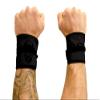 Gymreapers Strength Wrist Wraps for Cross Training, Olympic Lifting, WOD Workouts - Strong Wrist Support for Men and Women -| (Black/Black) view 1