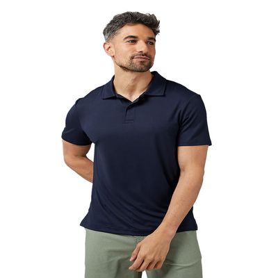 32 Degrees Men's Cool Classic Polo | Slim Fit | Moisture Wicking | 4-Way Stretch | Golf | Tennis, Navy, Large