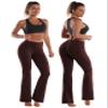 BUBBLELIME 29"/31"/33"/35" 4 Styles Women's Bootcut Yoga Pants Tummy Control - Basic Bootleg_Mohoganymaroon XS_29" Inseam view 3