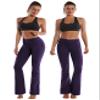 BUBBLELIME 29"/31"/33"/35" 4 Styles Women's Bootcut Yoga Pants Tummy Control - Basic Bootleg_Darkpurple M_31" Inseam view 2