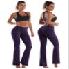 BUBBLELIME 29"/31"/33"/35" 4 Styles Women's Bootcut Yoga Pants Tummy Control - Basic Bootleg_Darkpurple M_31" Inseam view 3
