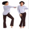 BUBBLELIME 29"/31"/33"/35" 4 Styles Women's Bootcut Yoga Pants Tummy Control - Basic Bootleg_Mohoganymaroon XL_31" Inseam view 4