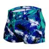 K898 Men's Square Leg Swimming Jammer Shorts UPF50+,Men Swimsuit Swim Jammers Fabric Shape Retention (Green&Blue,XL) view 1
