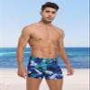K898 Men's Square Leg Swimming Jammer Shorts UPF50+,Men Swimsuit Swim Jammers Fabric Shape Retention (Green&Blue,XL) view 2