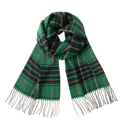 CALVIN & OLIVIA Lightweight Ultra-Soft Scarf - Perfect Holiday Gift for Men & Women - Christmas Green Black Plaid