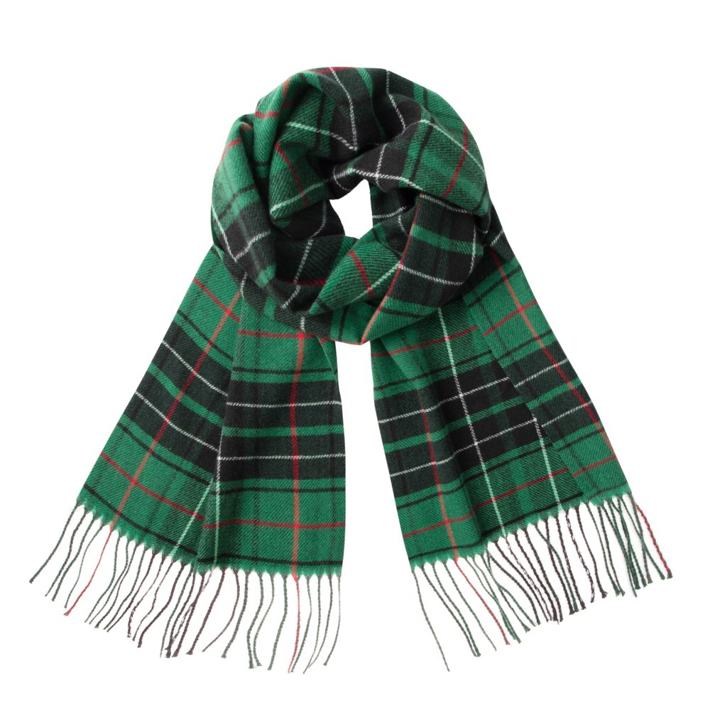 CALVIN & OLIVIA Lightweight Ultra-Soft Scarf - Perfect Holiday Gift for Men & Women - Christmas Green Black Plaid