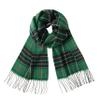 CALVIN & OLIVIA Lightweight Ultra-Soft Scarf - Perfect Holiday Gift for Men & Women - Christmas Green Black Plaid view 1