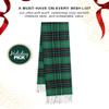 CALVIN & OLIVIA Lightweight Ultra-Soft Scarf - Perfect Holiday Gift for Men & Women - Christmas Green Black Plaid view 2