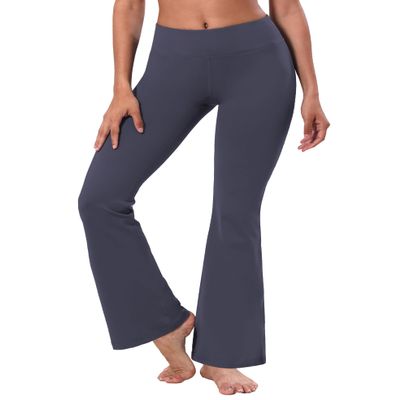 BUBBLELIME 29"/31"/33"/35" 4 Styles Women's Bootcut Yoga Pants Tummy Control - Basic Bootleg_Darknavy M_29" Inseam
