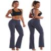 BUBBLELIME 29"/31"/33"/35" 4 Styles Women's Bootcut Yoga Pants Tummy Control - Basic Bootleg_Darknavy M_29" Inseam view 3
