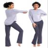BUBBLELIME 29"/31"/33"/35" 4 Styles Women's Bootcut Yoga Pants Tummy Control - Basic Bootleg_Darknavy M_29" Inseam view 4